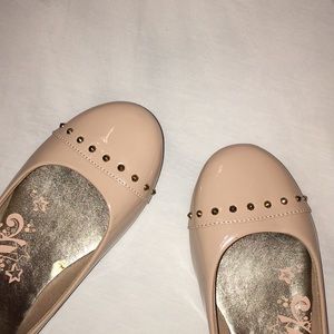 Nude Studded Ballet Flats